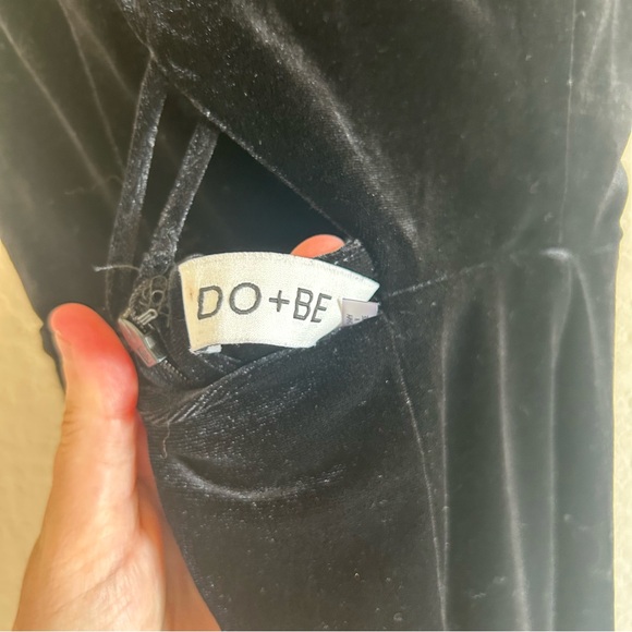 Do+be black velvet jumpsuit - Picture 4 of 4